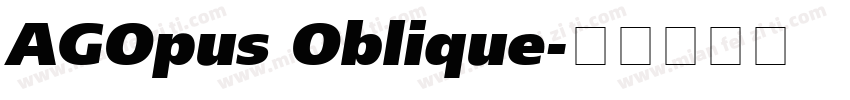 AGOpus Oblique字体转换